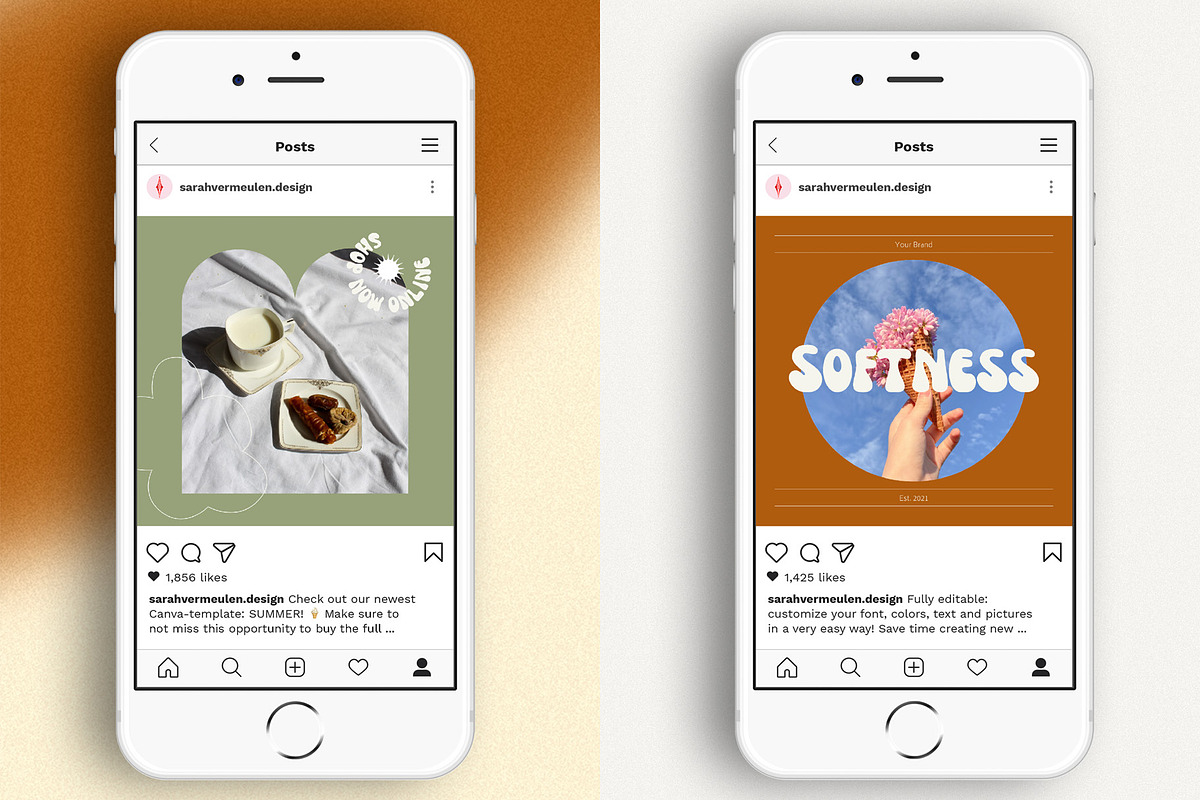 Instagram Social Media CANVA Earthy, a Social Media Template by Vermeulen Design Studio (Photo 2 of 6)
