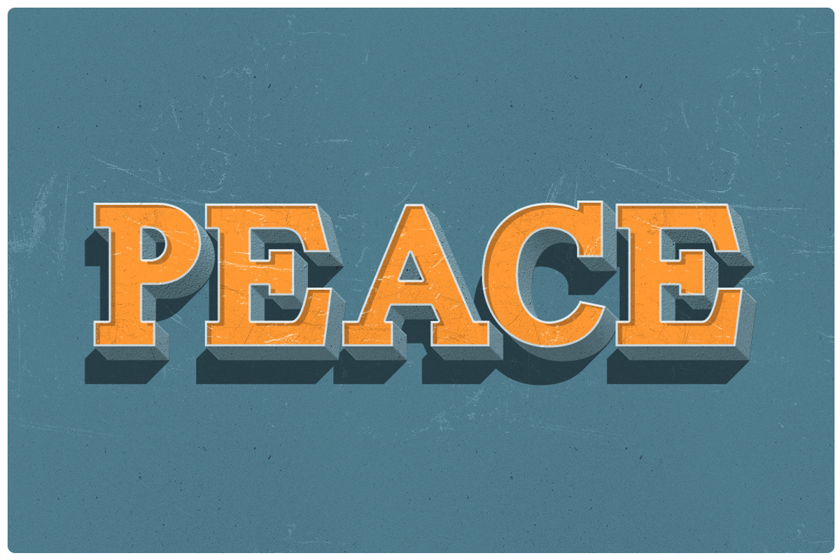 3D Retro Text Styles for Photoshop, a Layer Style Add-On by Creativenauts (Photo 3 of 5)
