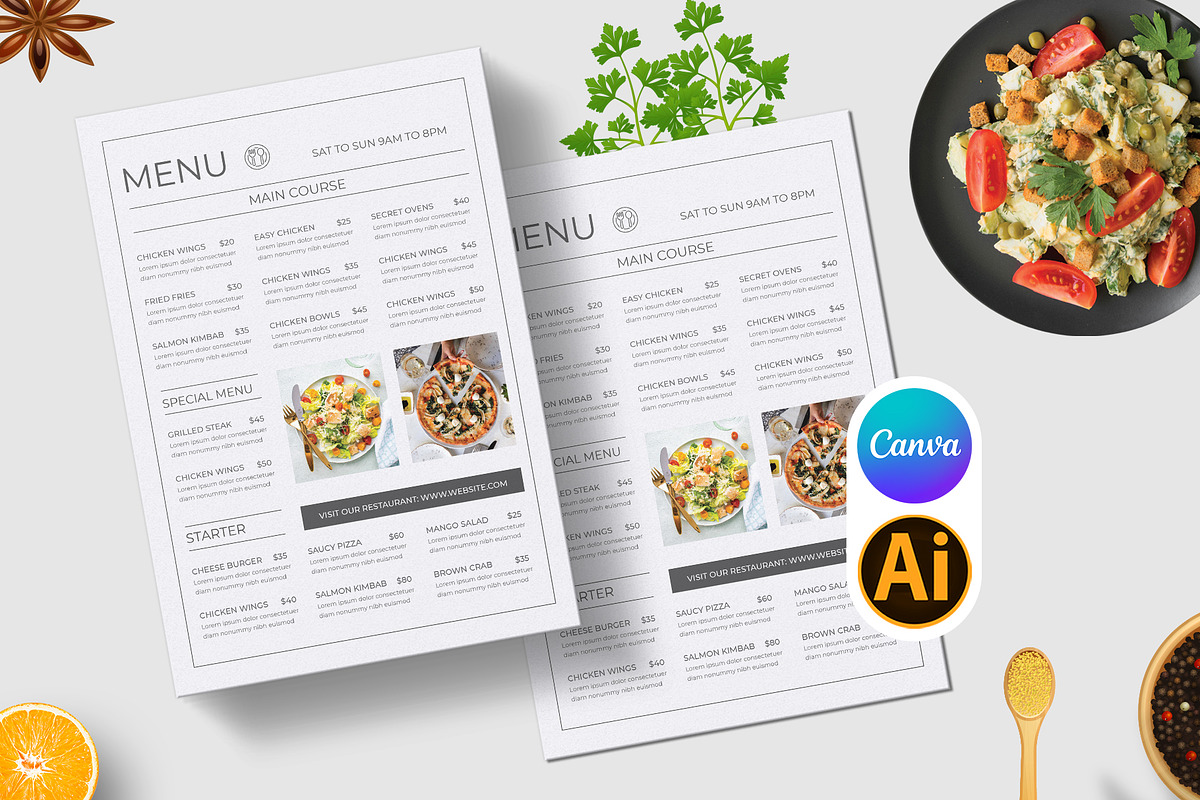 Simple Food Menu