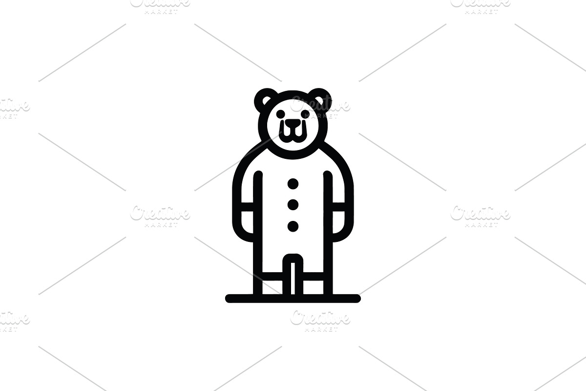 Minimalist Teddy Bear Logo, a Branding & Logo Template by Vectorium Studio (Photo 1 of 2)