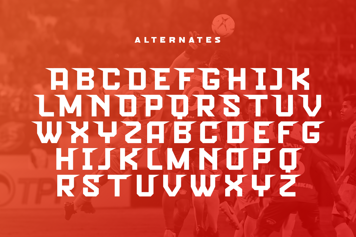 Soccer – Modern Sport Logo Font, a Sans Serif Font by Hamz Studio (Photo 14 of 16)