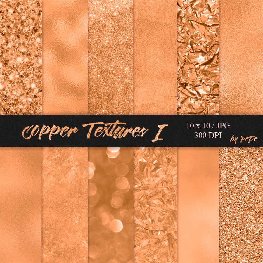 Copper Textures I, a Texture Graphic by PeDe Designs