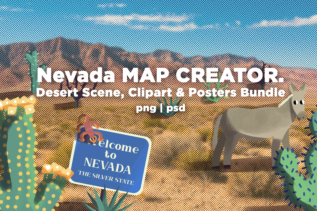 NEVADA. Scene & Posters Bundle, an Animal Illustration by Schumacher Shop (Photo 1 of 11)