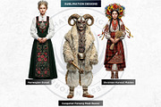 Traditional Folks World Cliparts, a Person Illustration by ThatsDesignArt (Thumbnail 10 of 17)