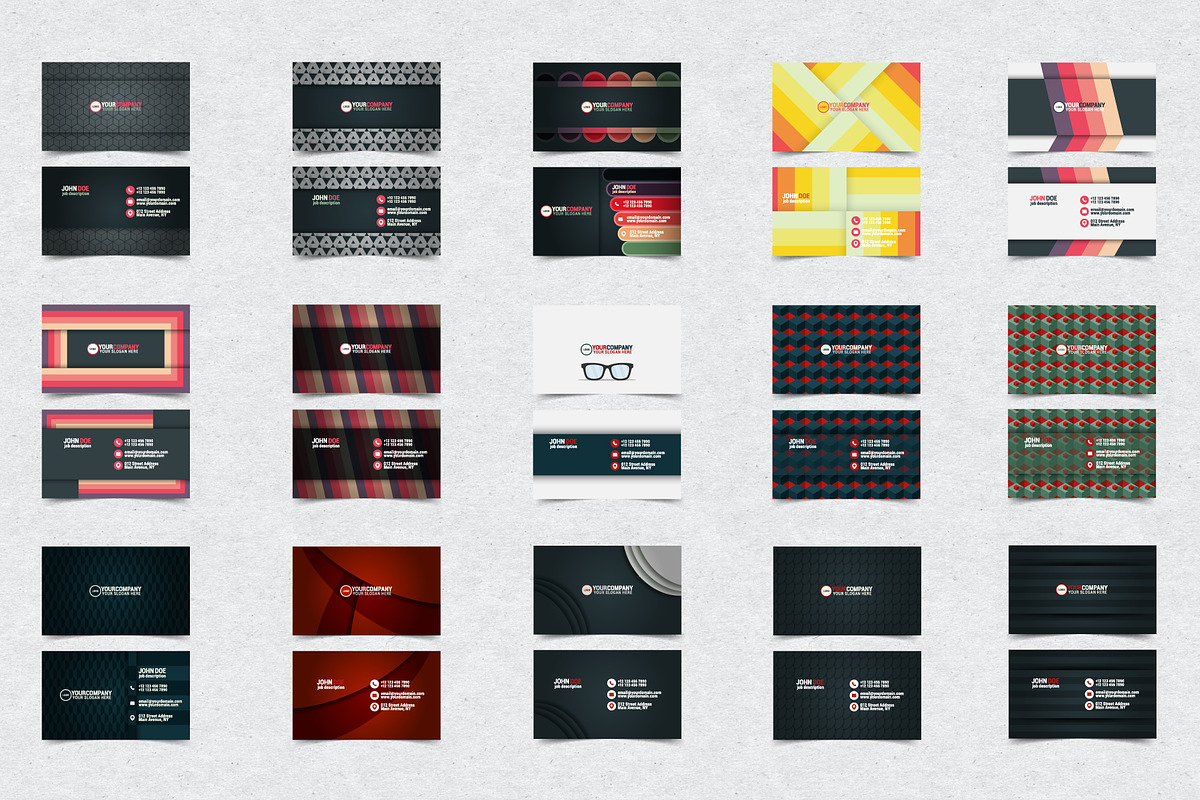 250 Business Card Vector Templates, a Business Card Template by Bobboz Store (Photo 12 of 18)