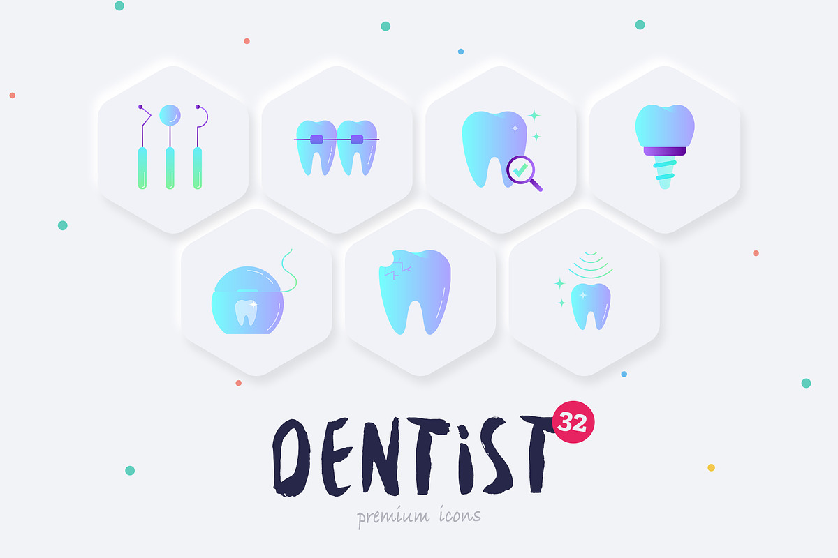 Dentist | 32 Icons Set Hand Drawn, an Outline Icon by Marina Silence (Photo 2 of 17)