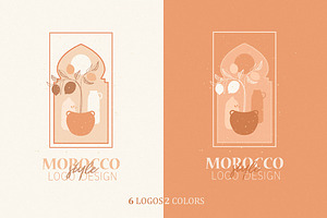 Trendy Arch Logo. Morocco Icon Set.