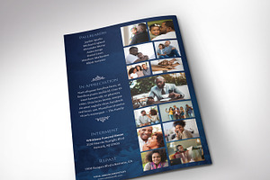 Blue Sky Bifold Funeral Program Temp