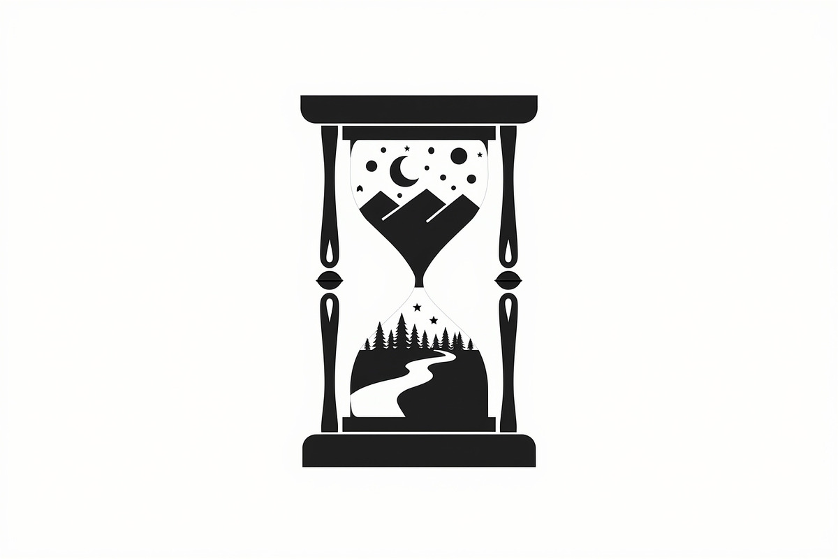 Hourglass Nature Scene Bundle, an Illustration by hafijul (Photo 2 of 7)
