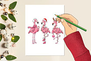 Flamingo Tropical Christmas Png, a Seasonal Illustration by Rose Art (Thumbnail 3 of 4)
