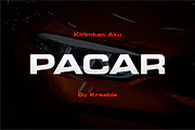 PACAR FONT, a Sans Serif Font by Kreabie (Thumbnail 1 of 5)