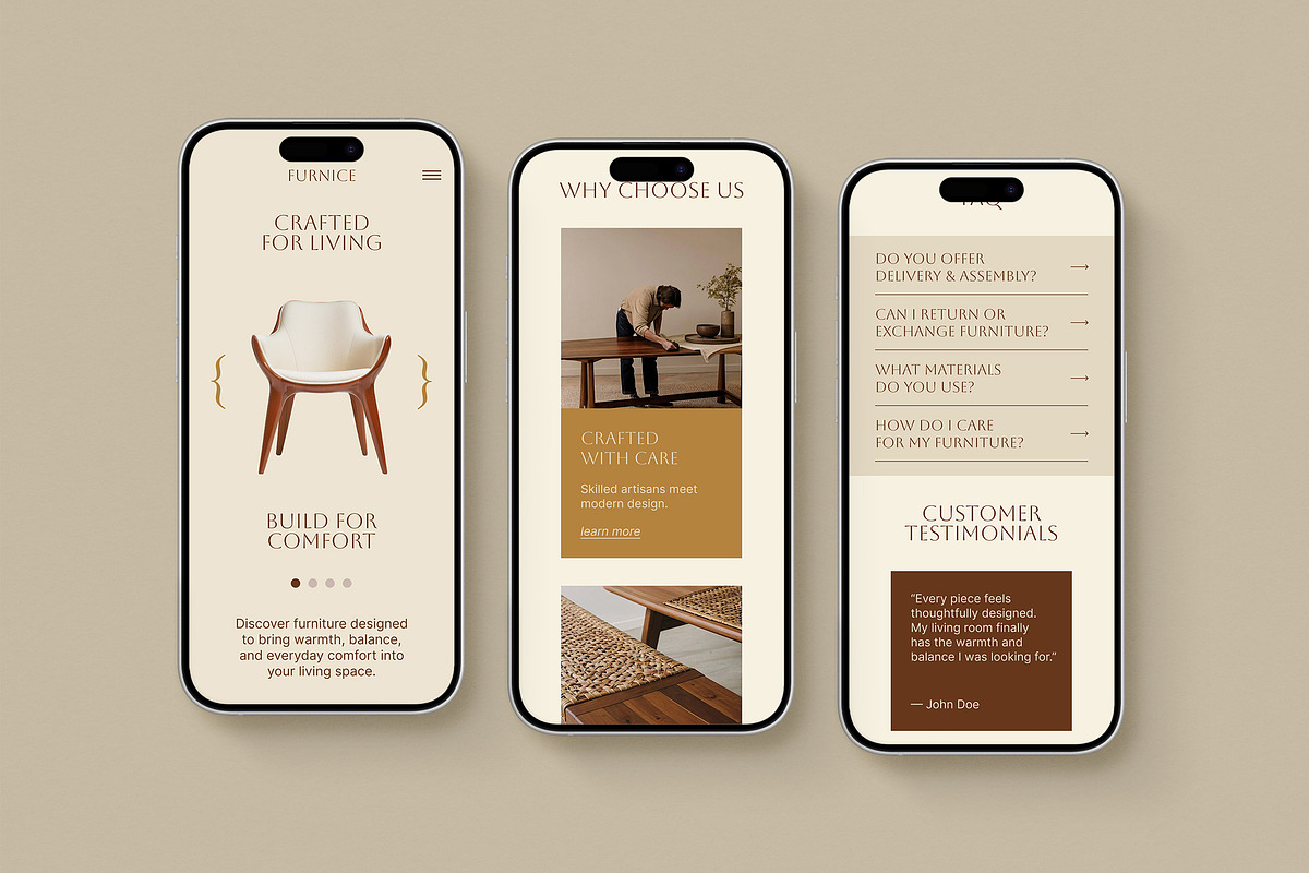 Furniture Figma Landing Page, a Landing Page Template by Supanium Studio (Photo 2 of 5)