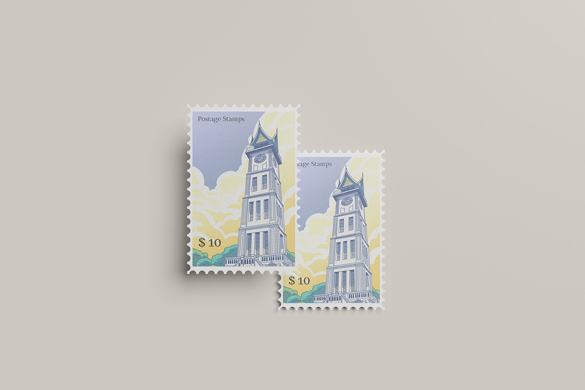Postage Stamps mockup, a Print Template by simuradi (Photo 2 of 5)