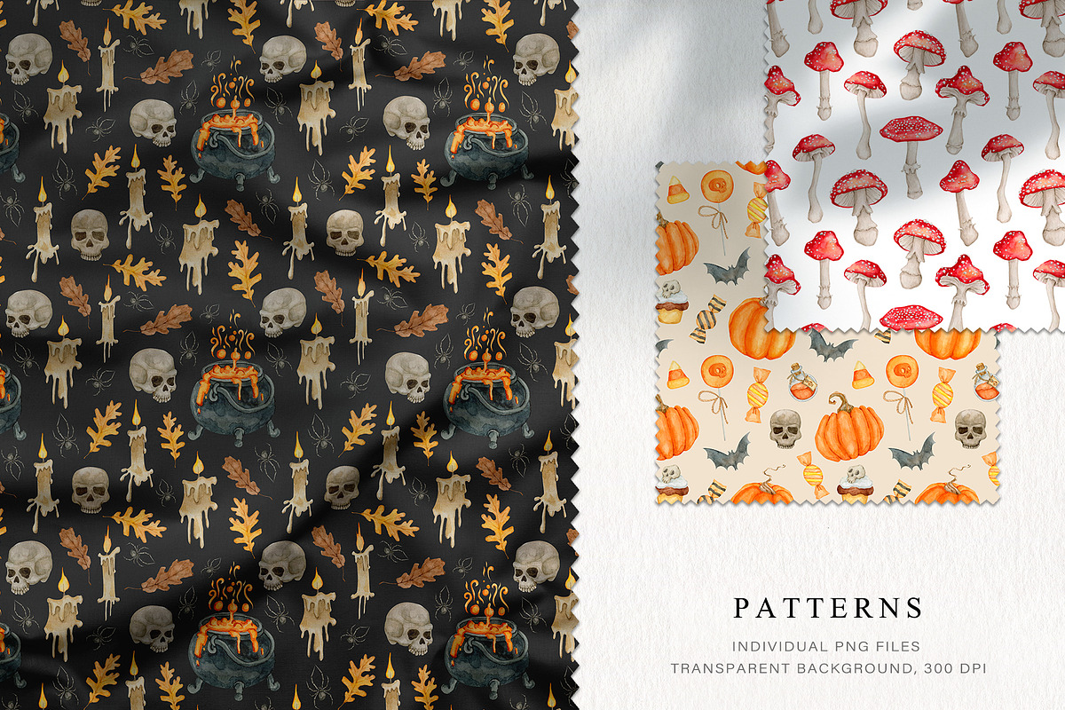 Halloween watercolor collection, a Decorative Illustration by CrystalinaShop (Photo 14 of 16)