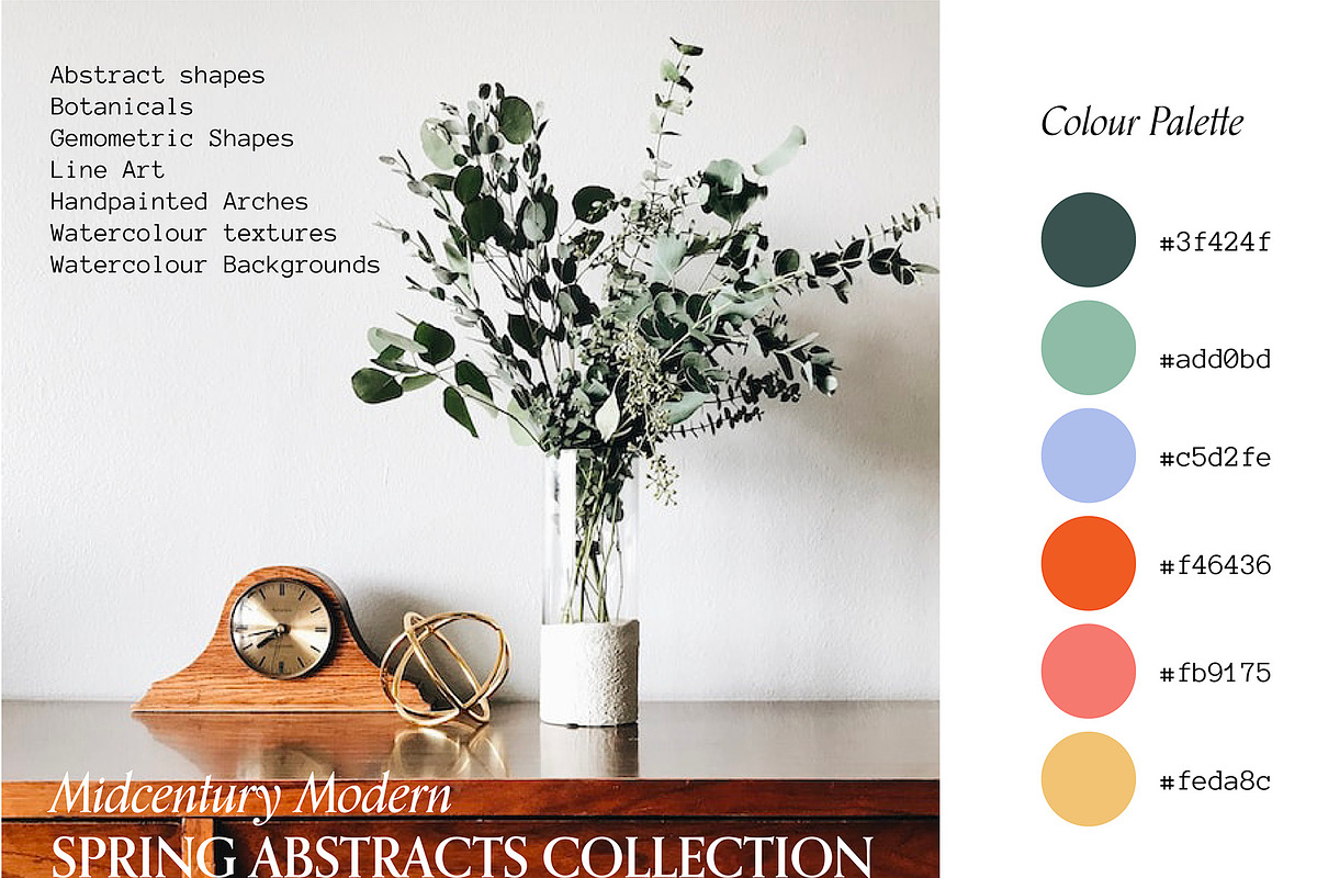 Midcentury Modern Colorful Abstracts, an Illustration by Ines Beatriz (Photo 2 of 10)