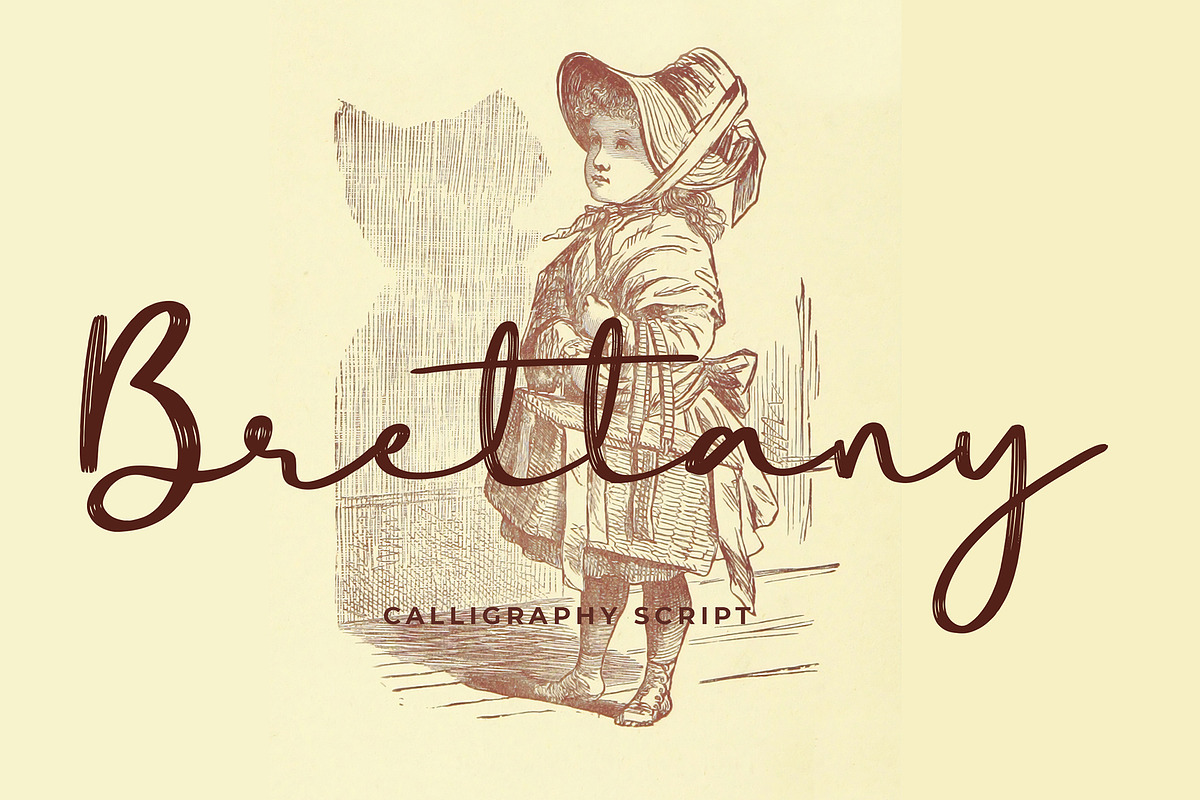 Brettany Calligraphy Brush Script