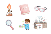 Watercolor Science Clipart, an Object Illustration by BerryPieArt (Thumbnail 2 of 4)