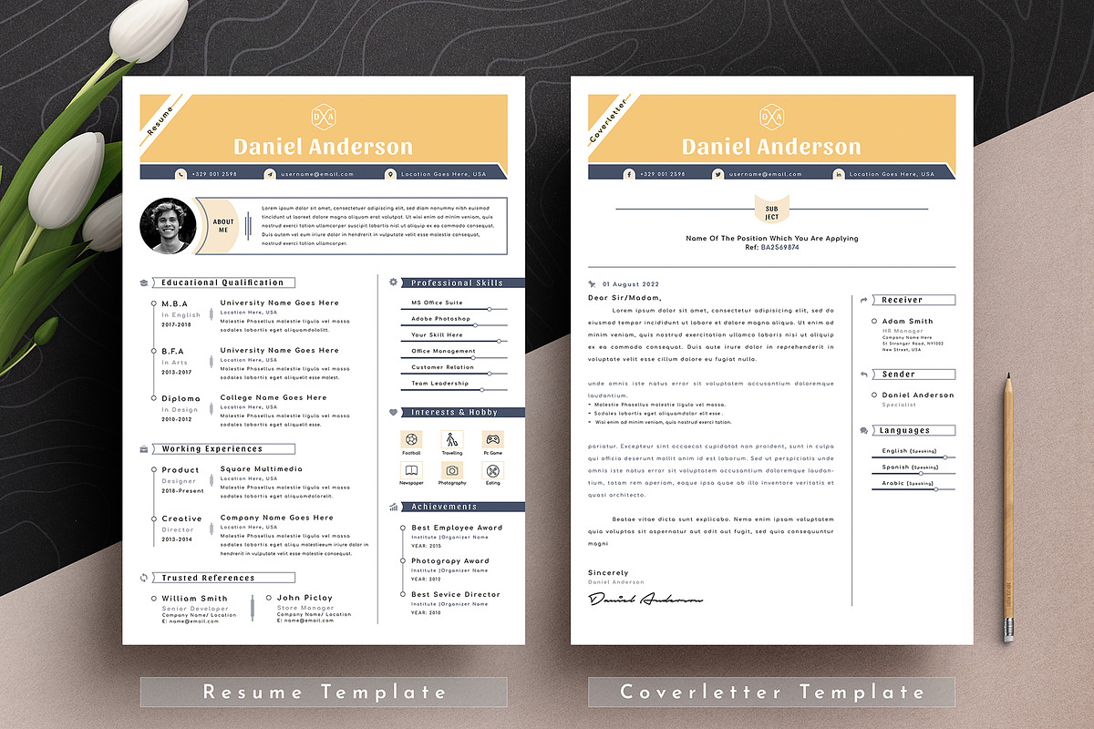 Resume Cv Template Word Apple Pages, a Resume Template by Tbunny (Photo 2 of 7)
