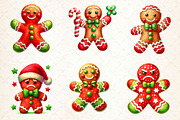 Funny Gingerbread Man Clipart PNG, a Work Illustration by Dream Creation (Thumbnail 2 of 5)