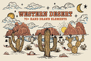 Western Desert Hand Drawn Elements, an Object Illustration by Artolabs (Thumbnail 1 of 9)