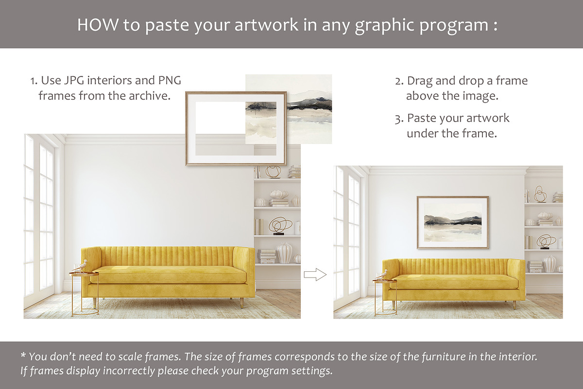 COLORFUL HOME Wall&Frame Mockup, a Poster Template by MyHomeMockups (Photo 11 of 12)