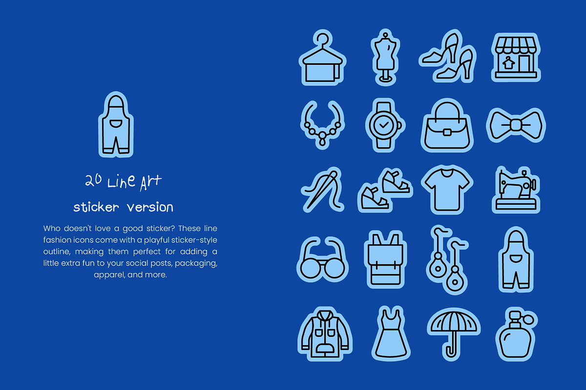 100+ Fashion Icons, Pattern, Poster, an Object Illustration by digitalsbydepi (Photo 5 of 17)