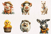 Quirky Farm Animals Clipart PNG, a Seasonal Illustration by CreationArt (Thumbnail 4 of 7)