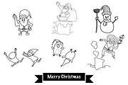 Hand drawn funny Christmas character, a Seasonal Illustration by Atthameeni (Thumbnail 2 of 4)
