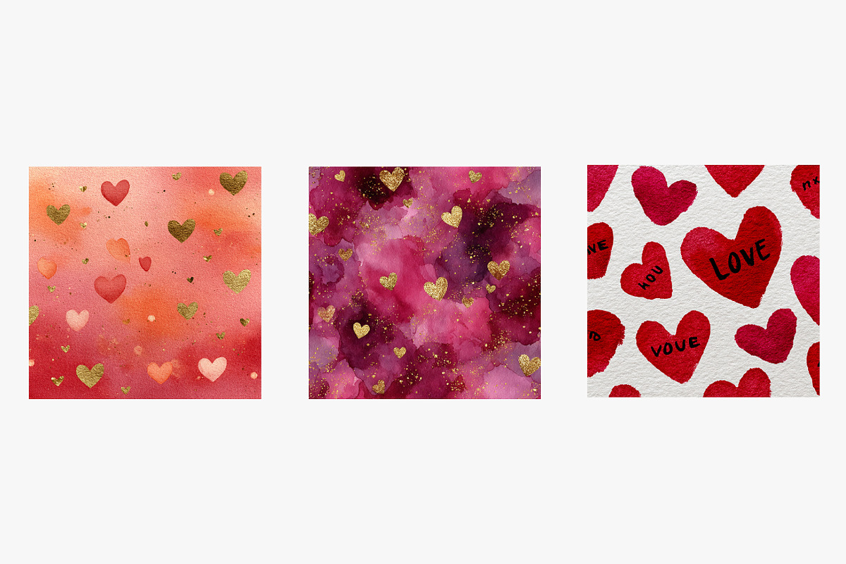 Cupids Glitter Seamless Digital Pape, an Illustration by CreationArt (Photo 3 of 5)