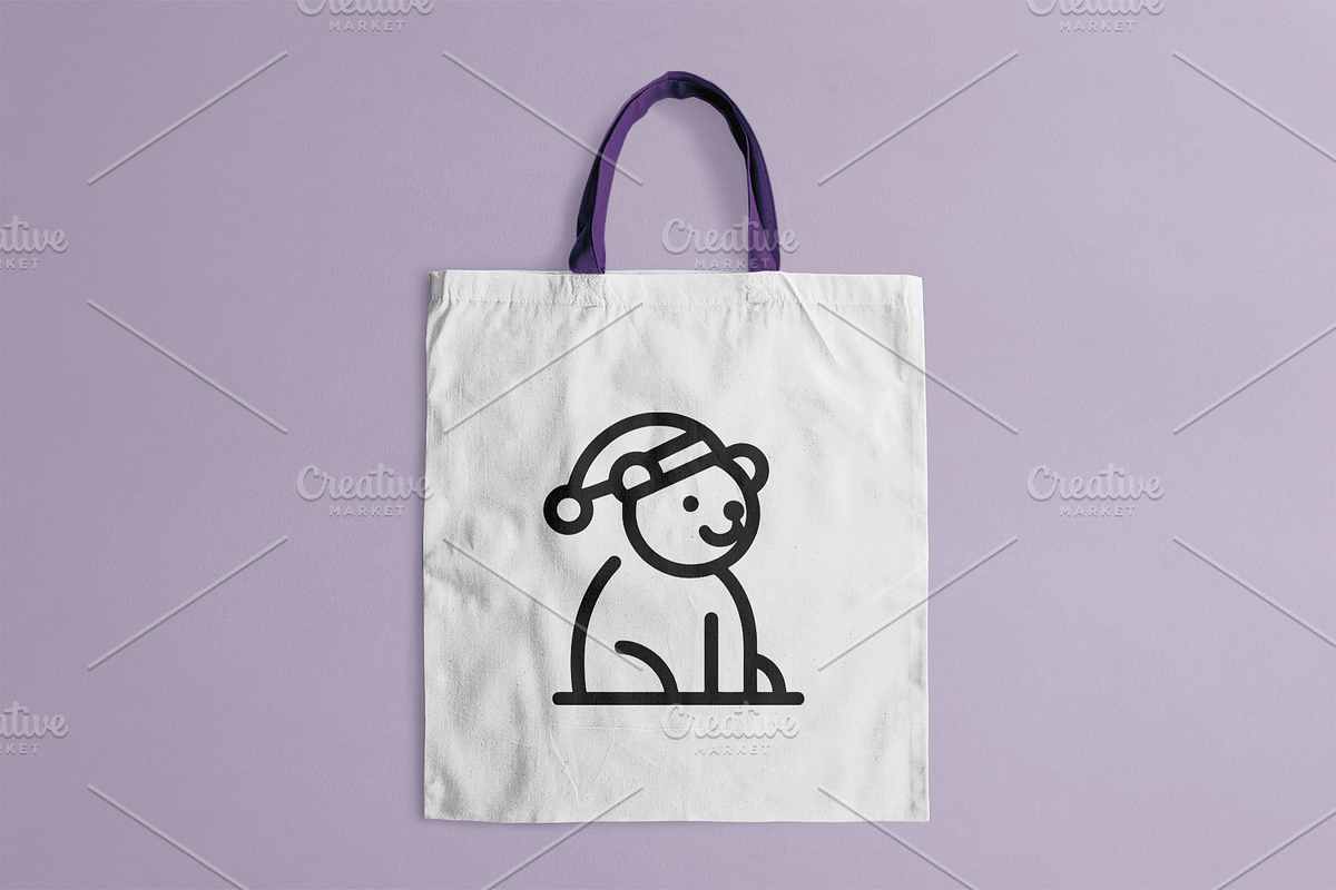 Bear Santa Hat Line Logo, a Branding & Logo Template by Vectorium Studio (Photo 2 of 2)