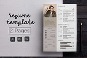 Vol.28 Resume & CV Template, a Resume Template by Hito Graphic (Thumbnail 1 of 8)