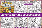 BOLD EASY AUTUMN ANIMALS COLORING, a Seasonal Illustration by Design Station (Thumbnail 1 of 4)