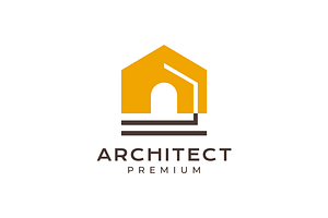 architect house modern logo, a Branding & Logo Template by devastd