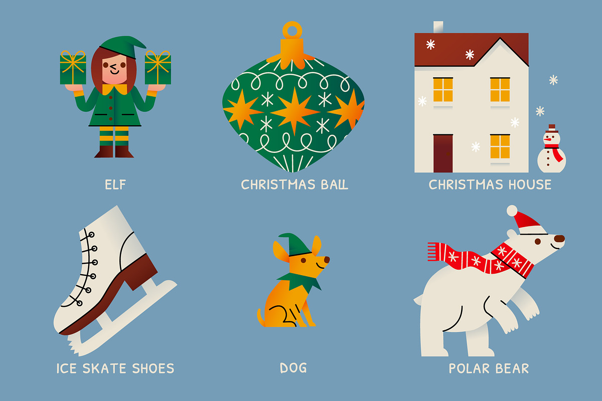 66 Christmas Design Elements, a Food Illustration by monkik (Photo 8 of 16)