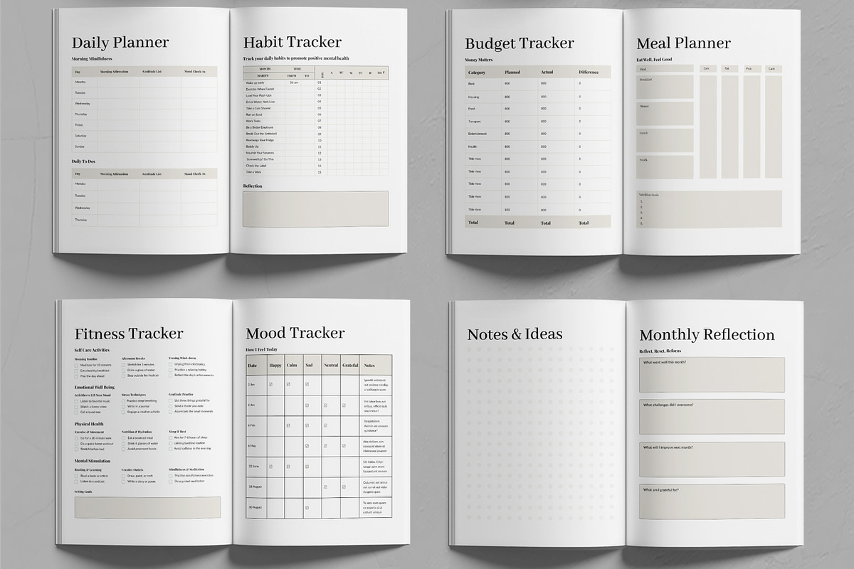 Daily Planner for Productivity, a Stationery Template by MightyDesign (Photo 3 of 6)