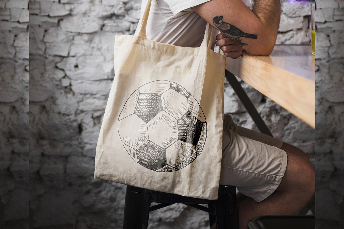 Football. Sketch, patterns and frame, an Object Illustration by Canatic (Photo 3 of 9)