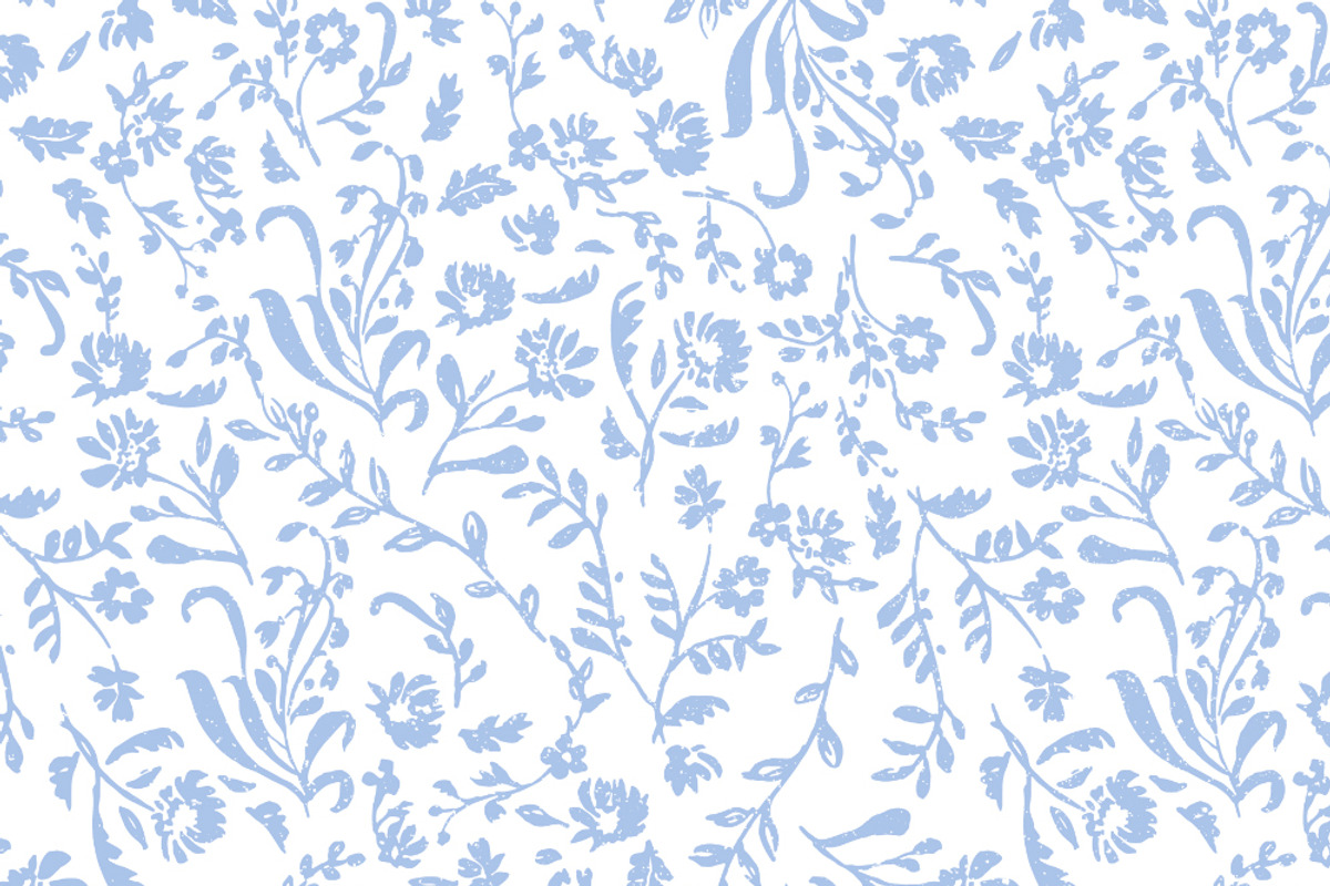 Ditsy Toile Floral - Blue and White, a Pattern Graphic by Mieken Petra Designs (Photo 3 of 3)