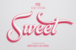 Sweet PSD Text Effect