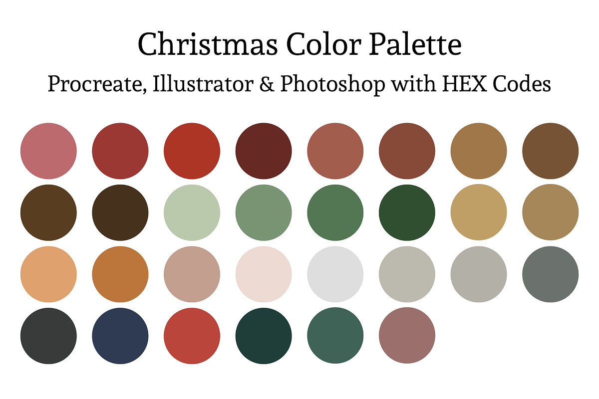 Christmas Color Palette Procreate, a Palette Add-On by Atelier Fem (Photo 1 of 2)
