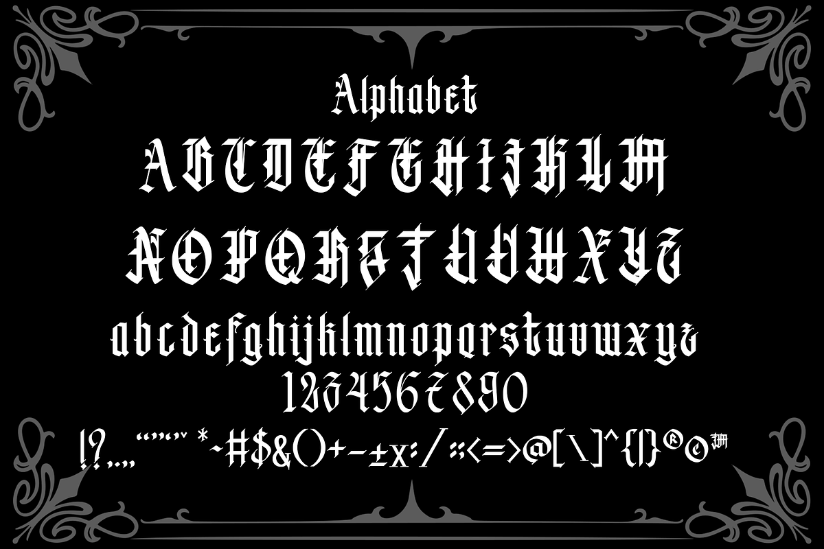 BASILOCA Modern Blackletter, a Blackletter Font by dansdesign (Photo 4 of 8)