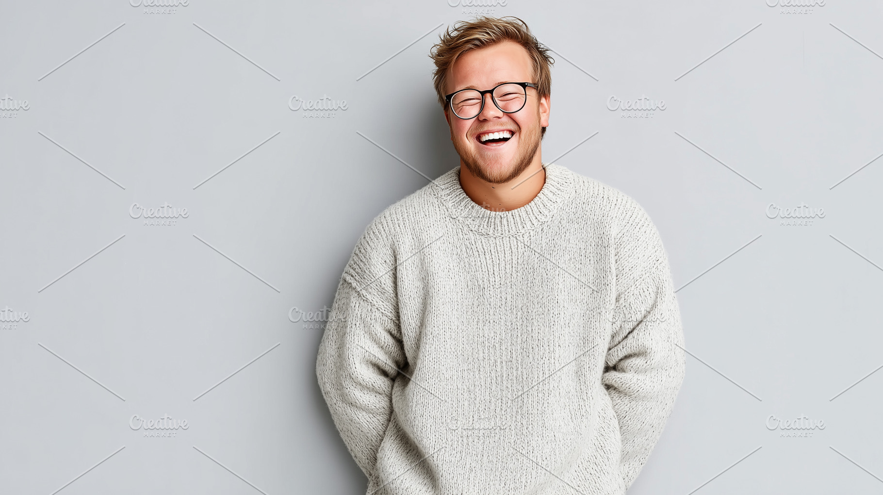 Cheerful young man in glasses, a Person Photo by MistyDay