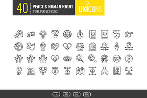 40 Peace & Human Right Icons