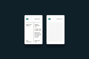Business cards template: Multyround