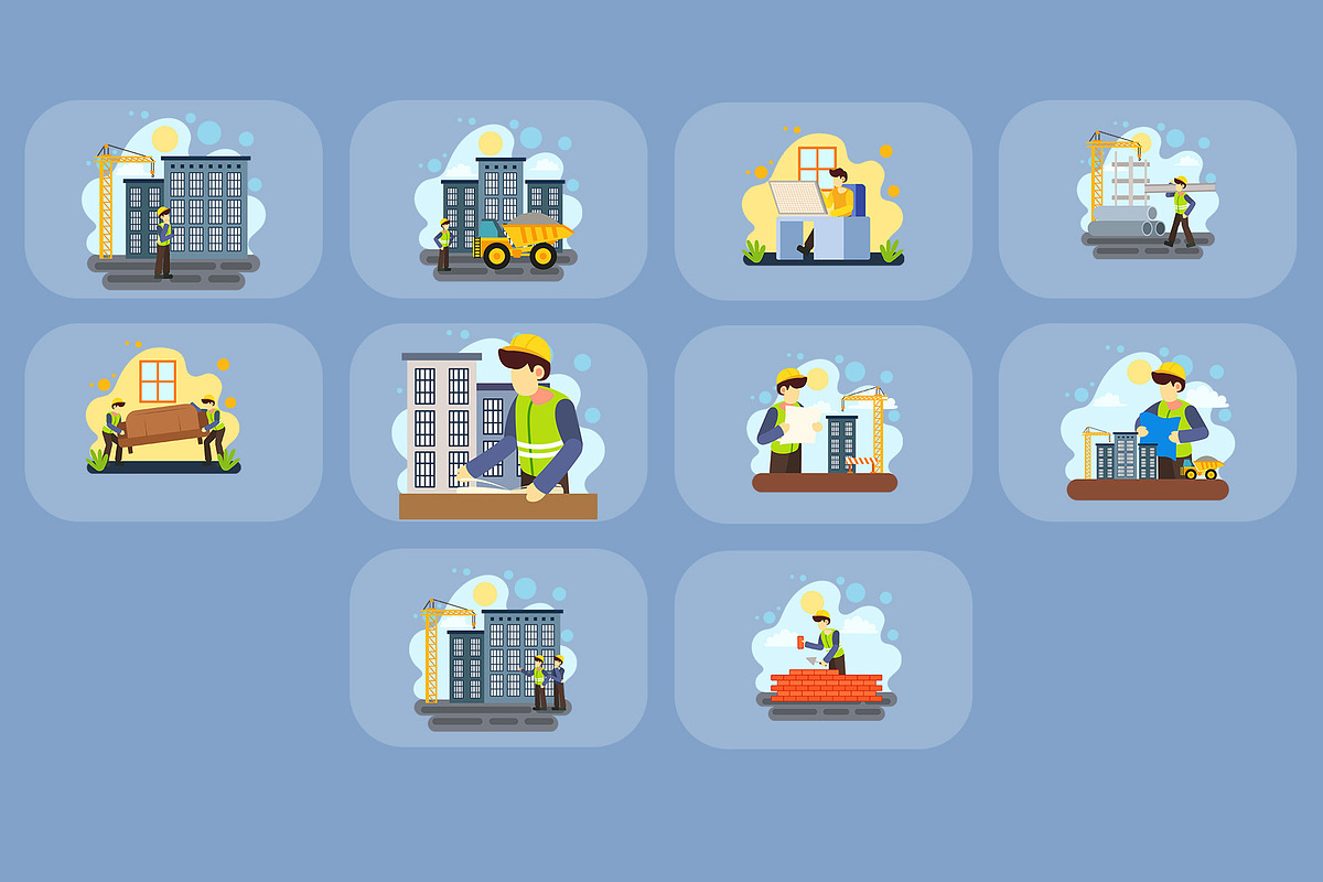 Construction Illustration Pack, an Illustration by baii09 (Photo 4 of 4)