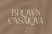 Brown Casalova | Stylish Typeface, a Serif Font by Pentagonistudio (Thumbnail 1 of 10)