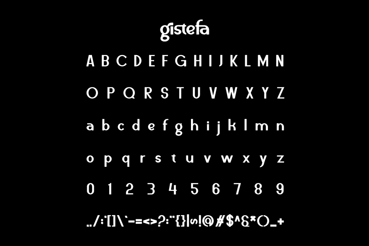 Gistefa - Minimal Logo Font, a Sans Serif Font by Iqsiart Studio (Photo 5 of 7)