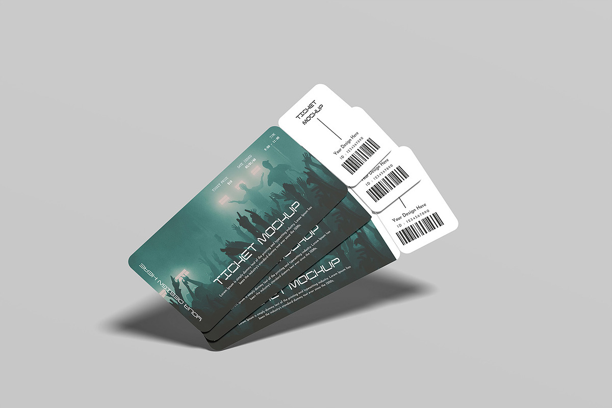 Ticket Mockup, an Advertising Mockup by ZifaraDesign (Photo 10 of 11)