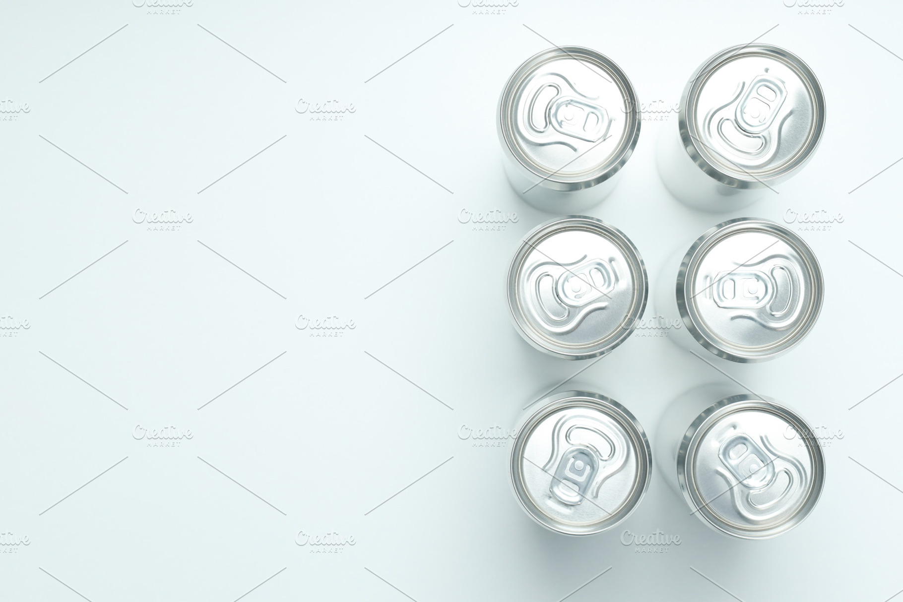 Concept of drink, blank cans, space for text, a Food & Drink Photo by AtlasStudio PRO