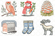 Watercolor Winter Clipart Collection, an Illustration by Black Bird Studio (Thumbnail 4 of 6)