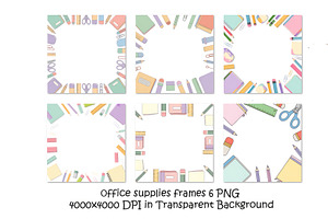 Office supplies frames 6 PNG, an Object Graphic by SketchArtStudio